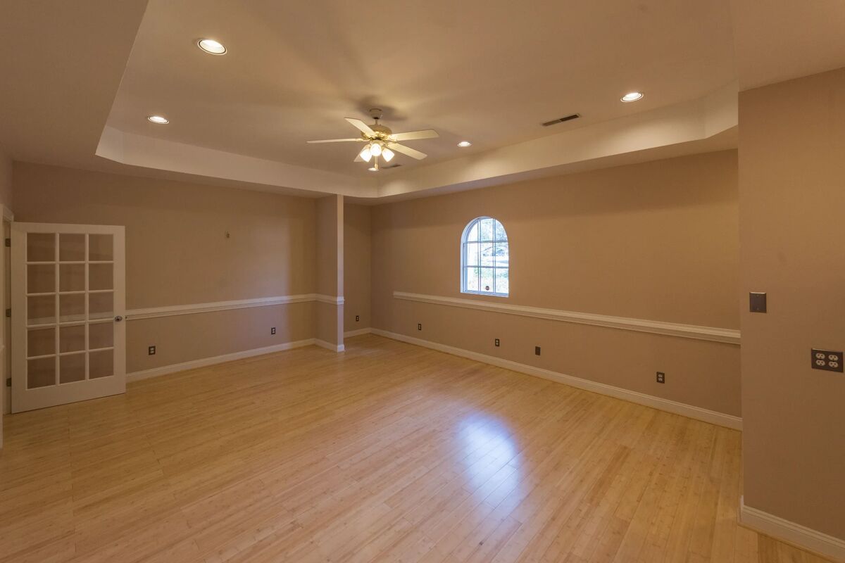 Large office with ceiling fan